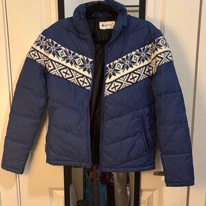 Women's Blue Puffer Jacket